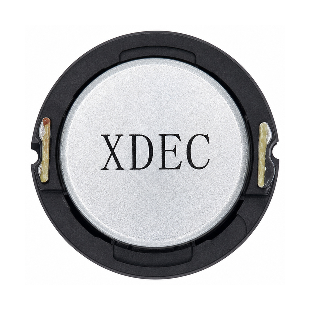 Mylar Loudspeaker Driver diameter 19mm (0.75"), height 5.8mm (0.23)", 4Ω 1W/1.2W - Back View (XDEC Mylar Speaker Driver)